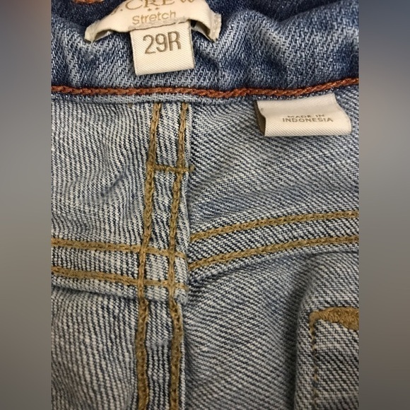 J. Crew Womens Cotton Mid Rise Bootcut Full Zip Faded Light Wash Jeans Size 29R - Picture 14 of 15